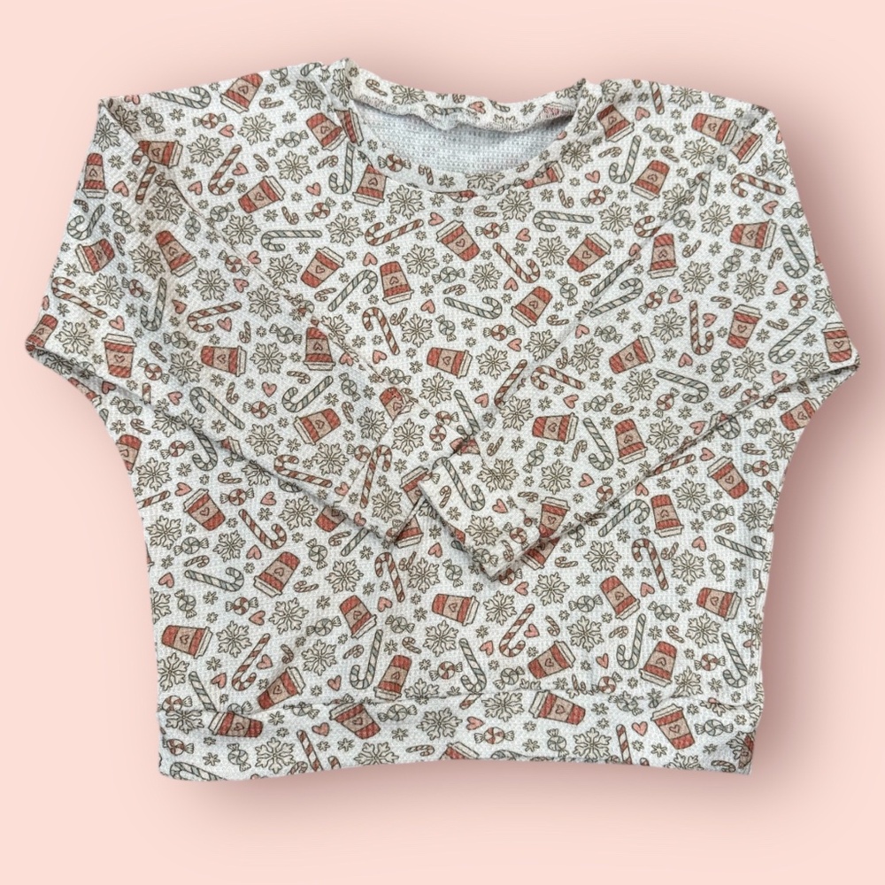 Toddler Holiday Thermal Top w/ Dolman Sleeves | 5T